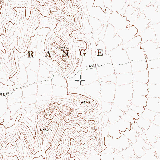 Topographic Map of Indian Canyon, NV