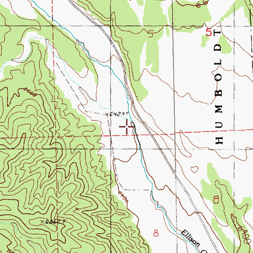Topographic Map of Indian Creek, NV