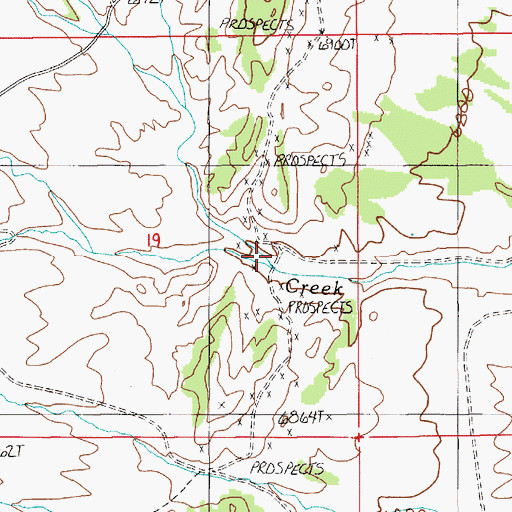 Topographic Map of Indian Creek, NV