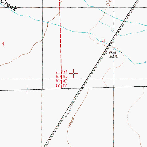 Topographic Map of Indian Creek, NV