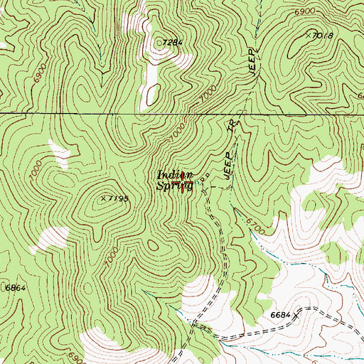 Topographic Map of Indian Spring, NV