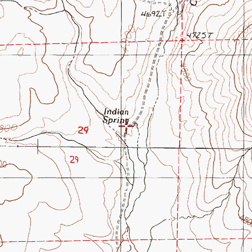 Topographic Map of Indian Spring, NV