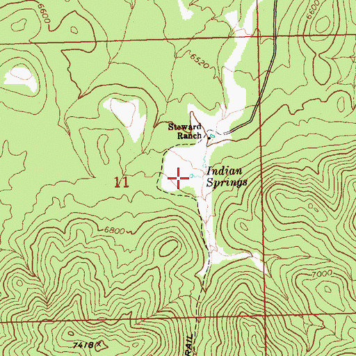 Topographic Map of Indian Springs, NV