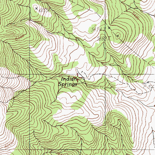 Topographic Map of Indian Springs, NV