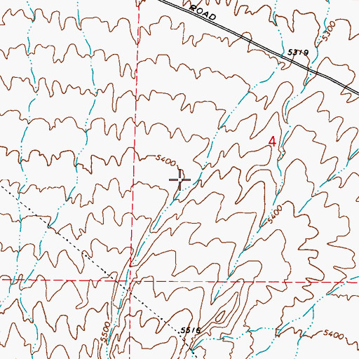 Topographic Map of Indian Springs Canyon, NV