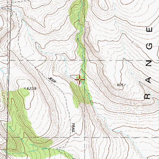 Topographic Map of Indian Valley, NV