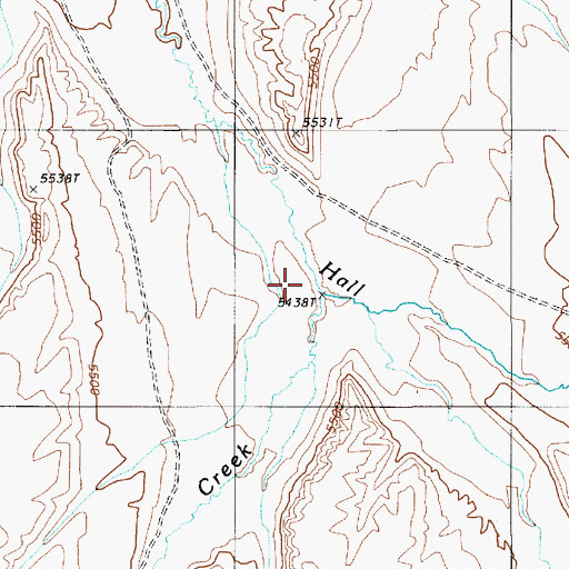 Topographic Map of Iowa Creek, NV