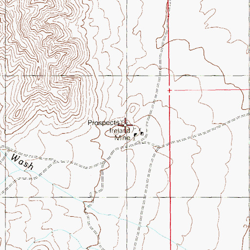 Topographic Map of Ireland Mine, NV