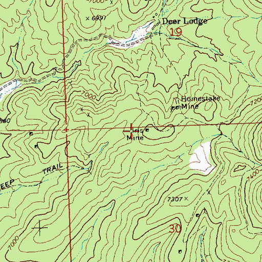 Topographic Map of Iris Mine, NV