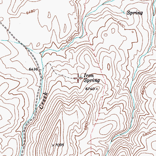 Topographic Map of Iron Spring, NV