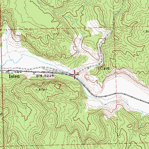 Topographic Map of Islen Canyon, NV