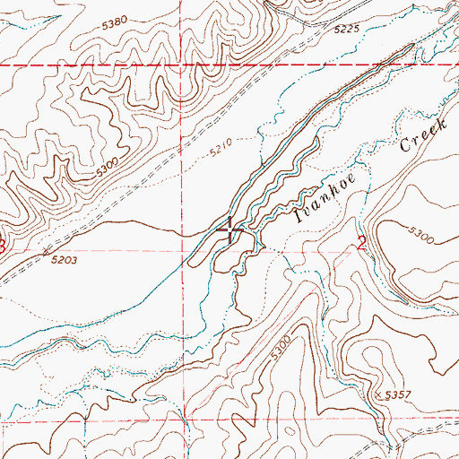Topographic Map of Ivanhoe Creek, NV