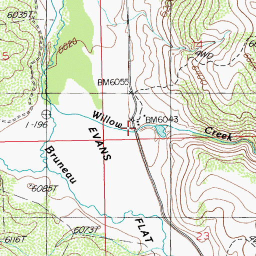 Topographic Map of J M Prunty Ranch, NV