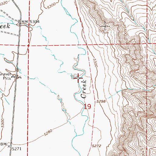 Topographic Map of Jack Creek, NV