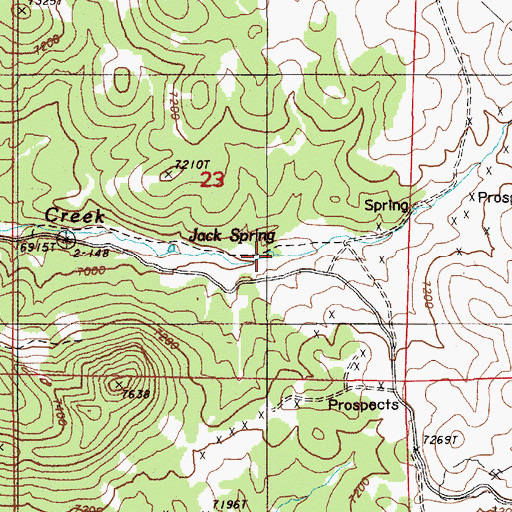 Topographic Map of Jack Spring, NV