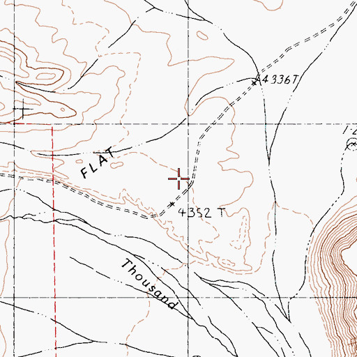 Topographic Map of Jackass Flat, NV