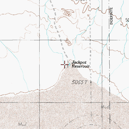 Topographic Map of Jackpot Reservoir, NV