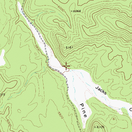Topographic Map of Jacks Canyon, NV