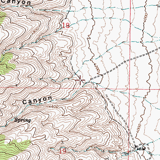 Topographic Map of James Canyon, NV