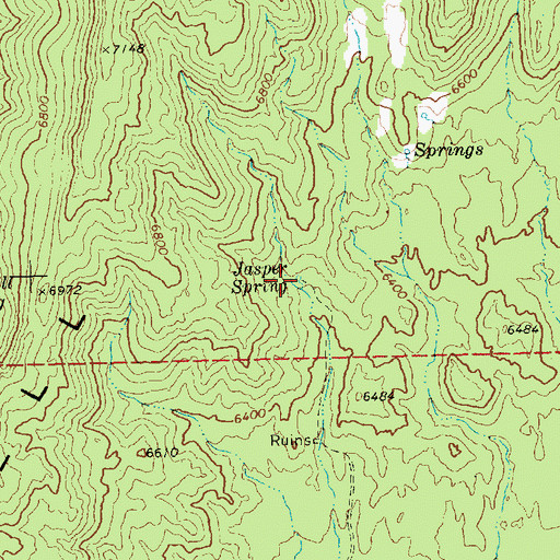 Topographic Map of Jasper Spring, NV