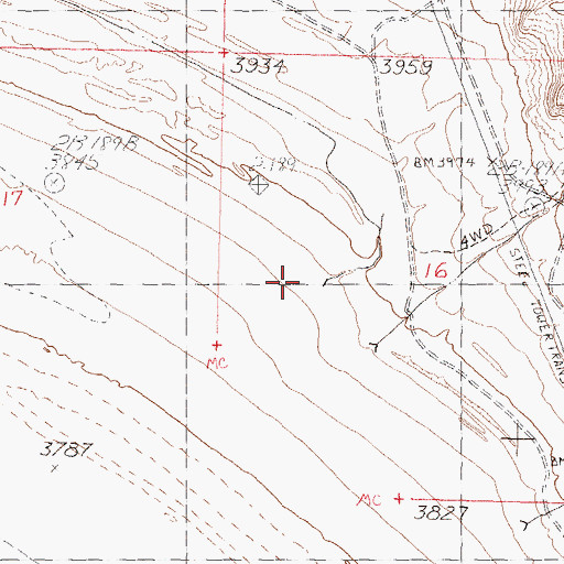 Topographic Map of Jayhawk Creek, NV
