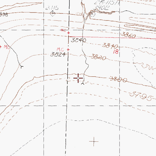 Topographic Map of Jenny Creek, NV