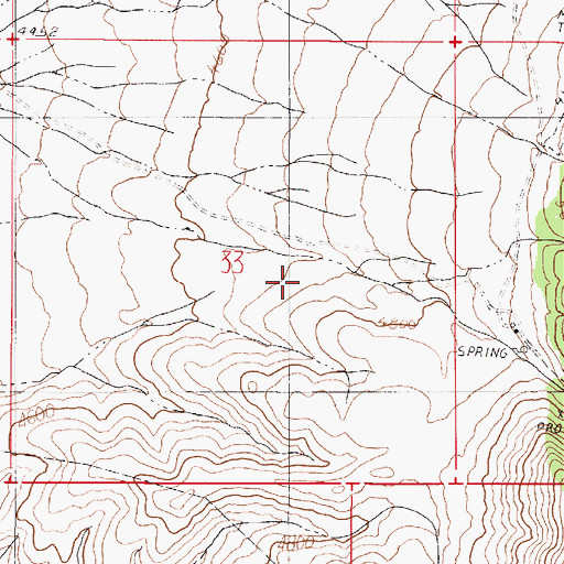Topographic Map of Jersey Canyon, NV