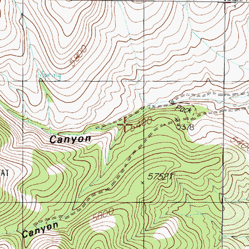 Topographic Map of John Brown Canyon, NV