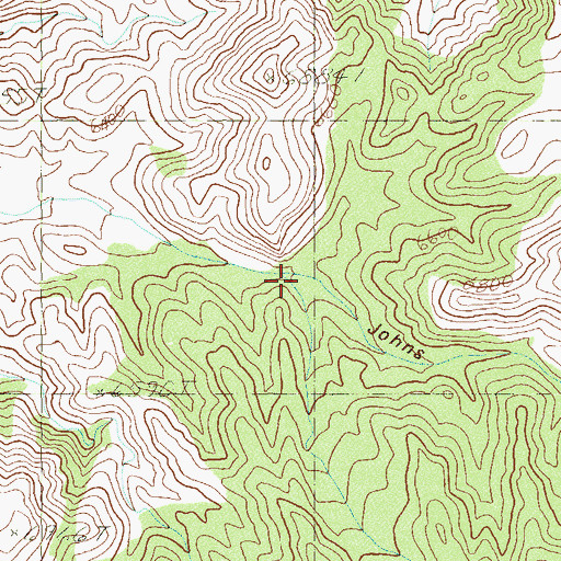 Topographic Map of Johns Canyon, NV
