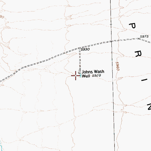 Topographic Map of Johns Wash Well, NV