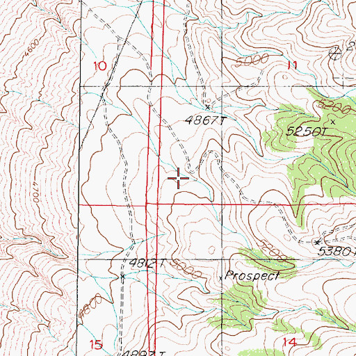 Topographic Map of Johnson Canyon, NV
