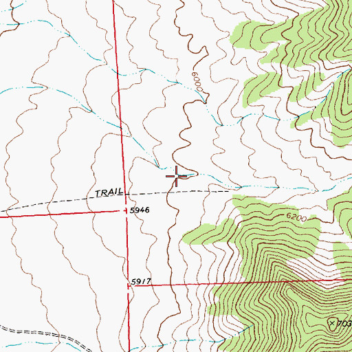 Topographic Map of Johnson Canyon, NV