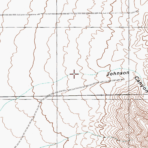 Topographic Map of Johnson Canyon, NV
