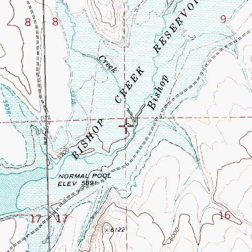 Topographic Map of Johnson Creek, NV