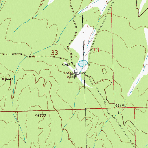 Topographic Map of Johnson Ranch, NV