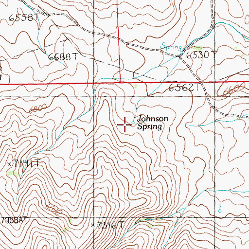 Topographic Map of Johnson Spring, NV