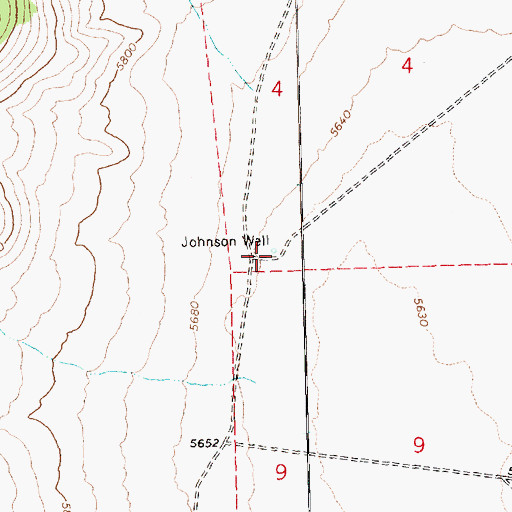 Topographic Map of Johnson Well, NV