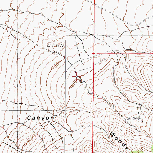 Topographic Map of Jones Canyon, NV