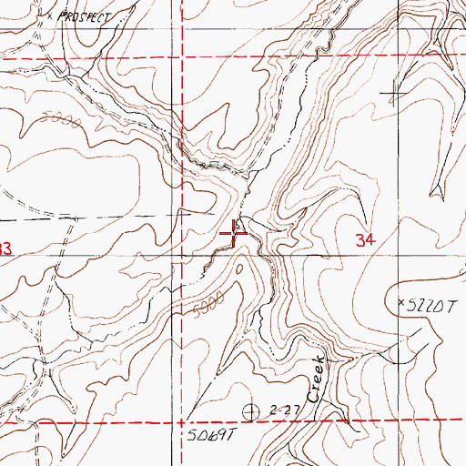 Topographic Map of Jordan Meadow Creek, NV