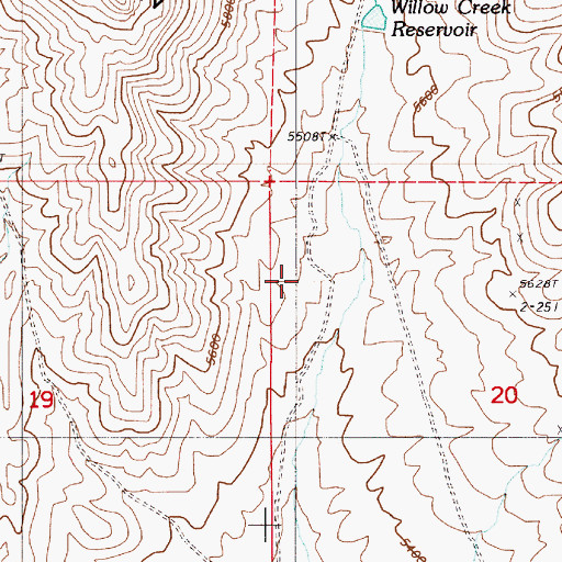 Topographic Map of Jory Ranch, NV