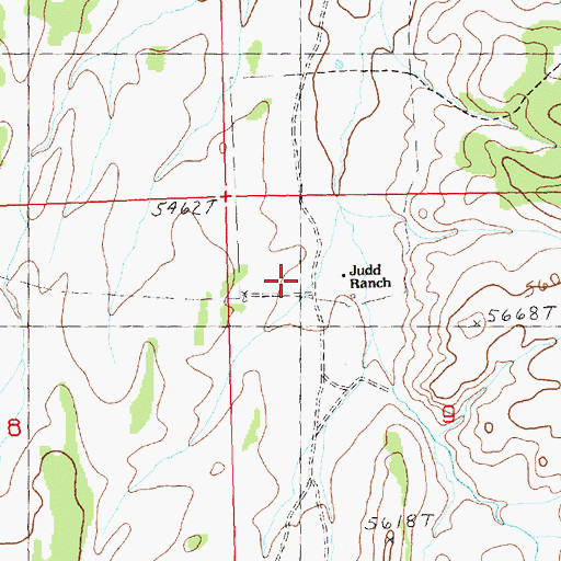Topographic Map of Judd Ranch, NV