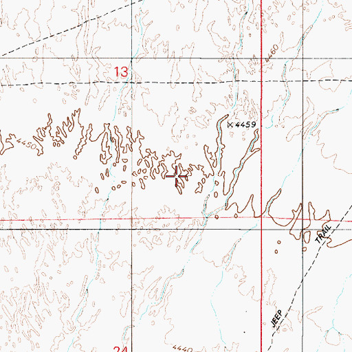 Topographic Map of Julian Creek, NV