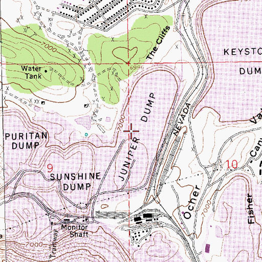 Topographic Map of Juniper Dump, NV