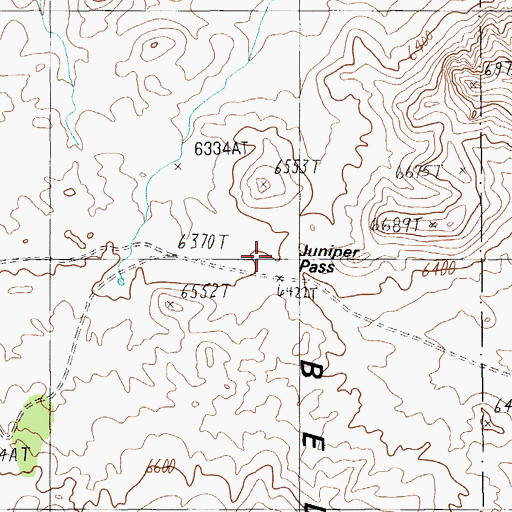 Topographic Map of Juniper Pass, NV