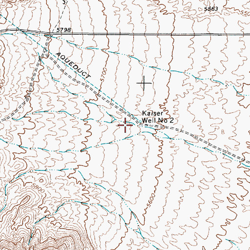 Topographic Map of Kaiser Well Number Two, NV