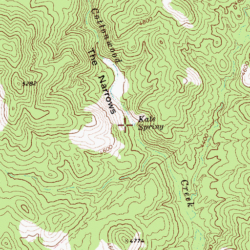 Topographic Map of Kate Spring, NV