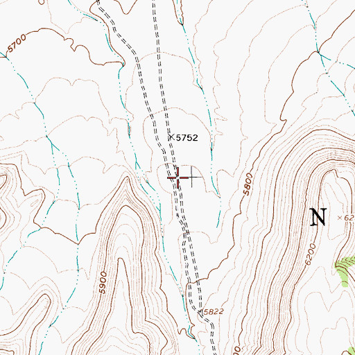 Topographic Map of Kawich Canyon, NV