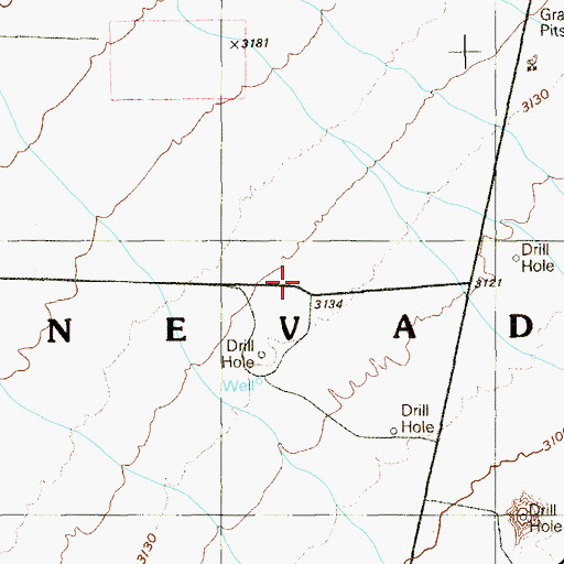 Topographic Map of Kay Blockhouse, NV