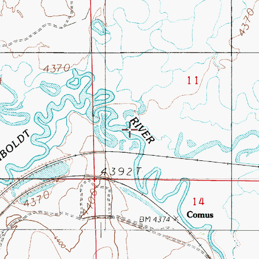 Topographic Map of Kelly Creek, NV