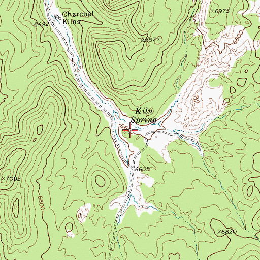 Topographic Map of Kiln Spring, NV